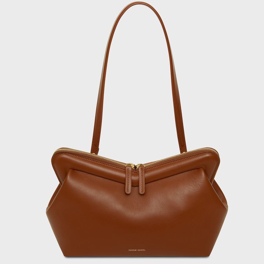 Women\'s Mansur Gavriel M Frame Shoulder Bags Brown | AU 287MJV